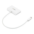 StarTech.com Hub USB-C à 3 ports avec Gigabit Ethernet - USB 3.0 (5Gbps) - USB-C vers 3x USB-A - Blanc
