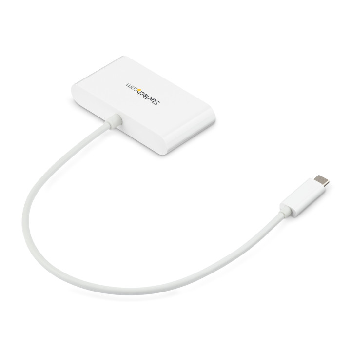 StarTech.com Hub USB-C à 3 ports avec Gigabit Ethernet - USB 3.0 (5Gbps) - USB-C vers 3x USB-A - Blanc