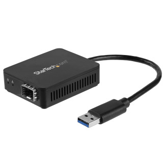 StarTech.com Convertisseur USB 3.0 vers Fibre Optique - Adaptateur compacte USB vers Open SFP - USB vers Adaptateur Réseau Gig