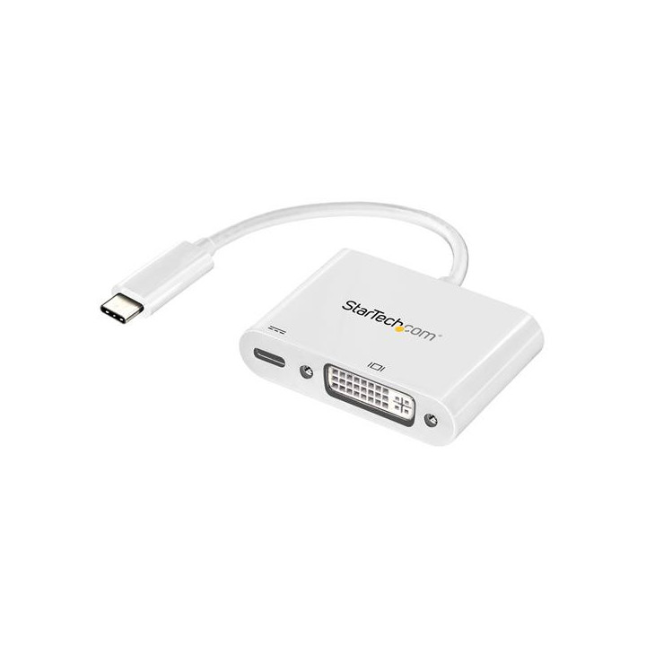 StarTech.com Adaptateur USB-C vers DVI - Convertisseur d'Écran Vidéo 1080p USB Type-C vers DVI-D Single Link avec Chargement 