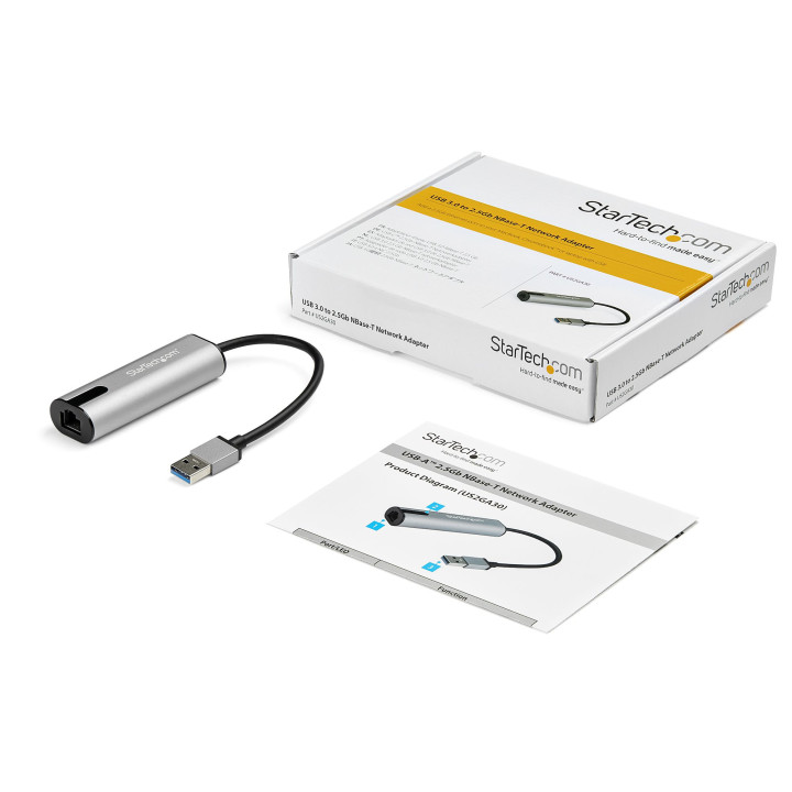 StarTech.com Adaptateur 2.5GbE USB-A vers Ethernet - NBASE-T NIC - Réseau Gigabit USB 3.0 Type A 2.5/1GbE Multi Speed - USB 3.