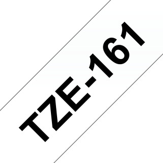Brother TZe-161 - Cassette à ruban pour étiqueteuse originale – Noir sur transparent, 36 mm de large