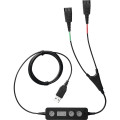 Jabra 265-09 câble audio USB2.0 2x QD Noir