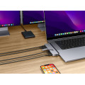 HYPER HD575-GRY-GL station d'accueil USB 3.2 Gen 1 (3.1 Gen 1) Type-C Gris