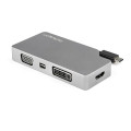 StarTech.com Adaptateur multiport USB-C - Gris sidéral - 4-en-1 USB-C vers VGA, DVI, HDMI, ou Mini DisplayPort
