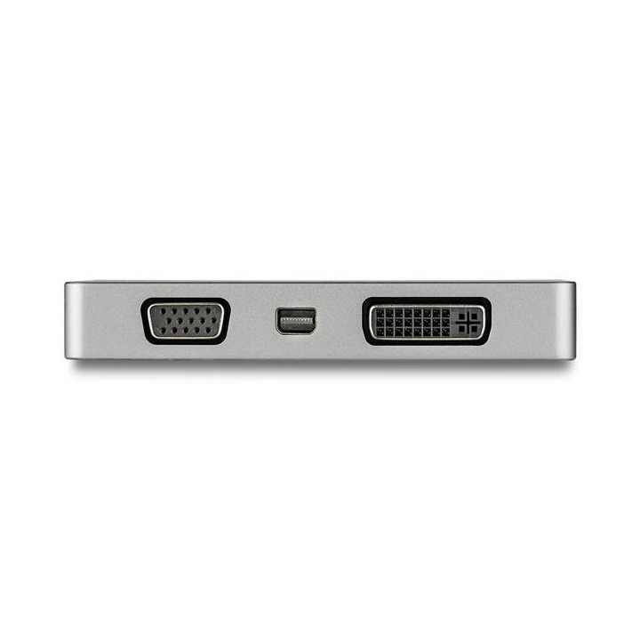 StarTech.com Adaptateur multiport USB-C - Gris sidéral - 4-en-1 USB-C vers VGA, DVI, HDMI, ou Mini DisplayPort