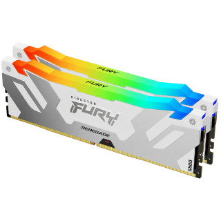 Kingston Technology FURY 32Go 6400MT/s DDR5 CL32 DIMM (Kit de 2) Renegade RGB Blanc XMP