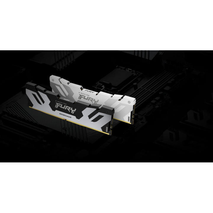 Kingston Technology FURY DIMM DDR5 CL32 32Go 6000 MT/s (kit de 2) Renegade Blanc XMP