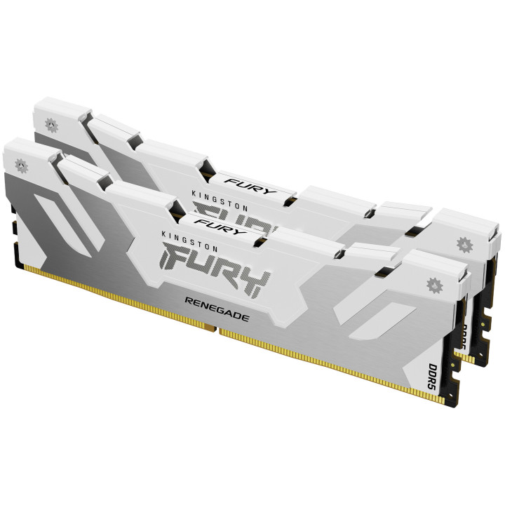 Kingston Technology FURY DIMM DDR5 CL32 32Go 6000 MT/s (kit de 2) Renegade Blanc XMP