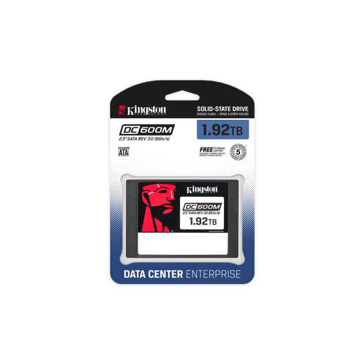 Kingston Technology SSD SATA Enterprise DC600M (usage mixte) 2,5” de 1 920 Go