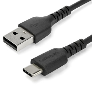 StarTech.com Câble de Charge Rapide USB-A vers USB-C de 2m, Robuste, Charge et Synchronisation, 3A, USB 2.0, Gaine TPE Noire e