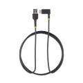 StarTech.com Câble de Charge Rapide USB-A vers USB-C de 2m, Robuste, Coudé à Droite, Charge et Synchronisation, 3A, USB 2.0,