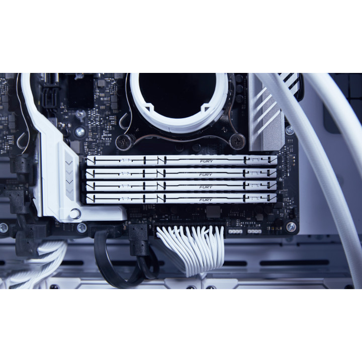 Kingston Technology FURY Beast 64 Go 6000 MT/s DDR5 CL30 DIMM (Kits de 2) White XMP