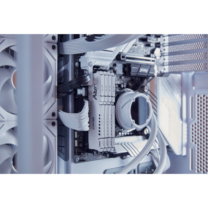 Kingston Technology FURY Beast 64 Go 6000 MT/s DDR5 CL30 DIMM (Kits de 2) White XMP
