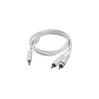 C2G 2m 3.5mm Male to 2 RCA-Type Male Audio Y-Cable - iPod câble audio 3,5mm 2 x RCA Blanc