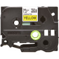 Brother TZe-661 - Cassette à ruban pour étiqueteuse originale – Noir sur jaune, 36 mm de large