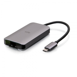 C2G Mini station d’accueil USB-C 4 en 1 avec HDMI, USB-A, Ethernet et USB-C, alimentation électrique jusqu’à 100 W - 4K 3