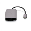 C2G Mini station d’accueil USB-C 4 en 1 avec HDMI, USB-A, Ethernet et USB-C, alimentation électrique jusqu’à 100 W - 4K 3