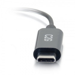 C2G 54426 câble de téléphone portable Noir 0,09 m USB-C 3,5 mm