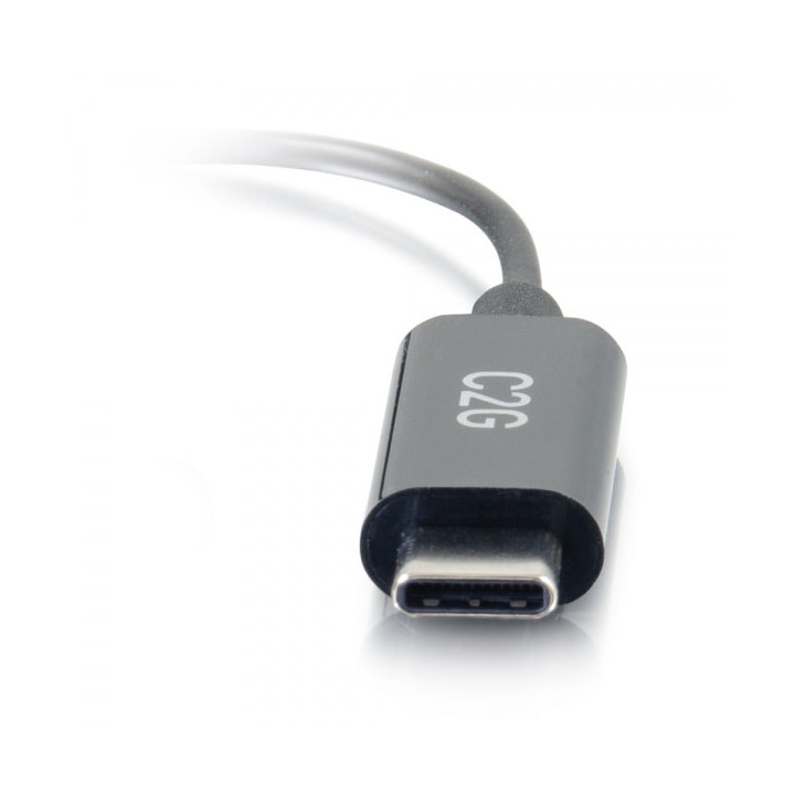 C2G 54426 câble de téléphone portable Noir 0,09 m USB-C 3,5 mm