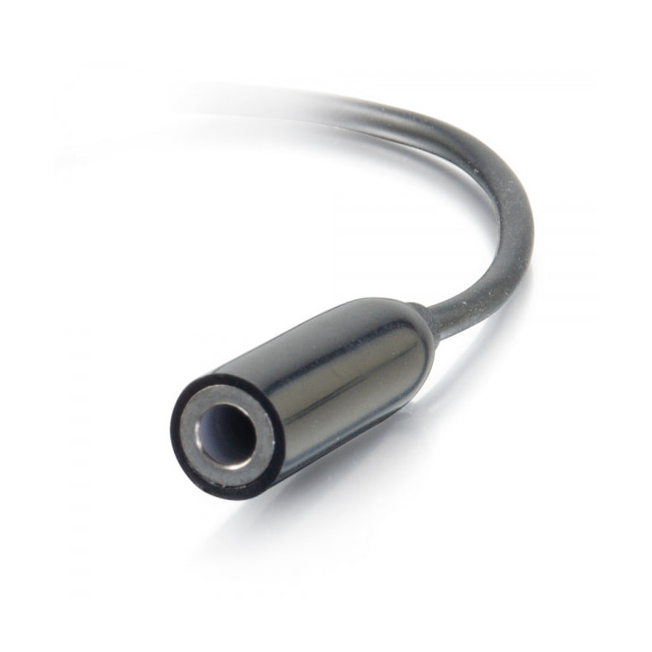 C2G 54426 câble de téléphone portable Noir 0,09 m USB-C 3,5 mm
