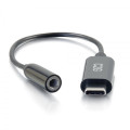 C2G 54426 câble de téléphone portable Noir 0,09 m USB-C 3,5 mm