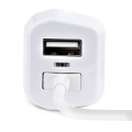 StarTech.com Chargeur Voiture Lightning avec Câble Spiralé - Chargeur Iphone 1m - Double Chargeur USB pour Telephones et Tabl