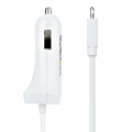 StarTech.com Chargeur Voiture Lightning avec Câble Spiralé - Chargeur Iphone 1m - Double Chargeur USB pour Telephones et Tabl