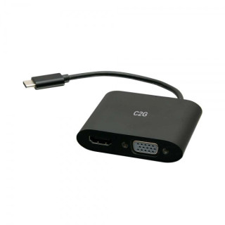 C2G Adaptateur multiport MST USB-C® vers HDMI® et VGA - 4K 30 Hz - Noir