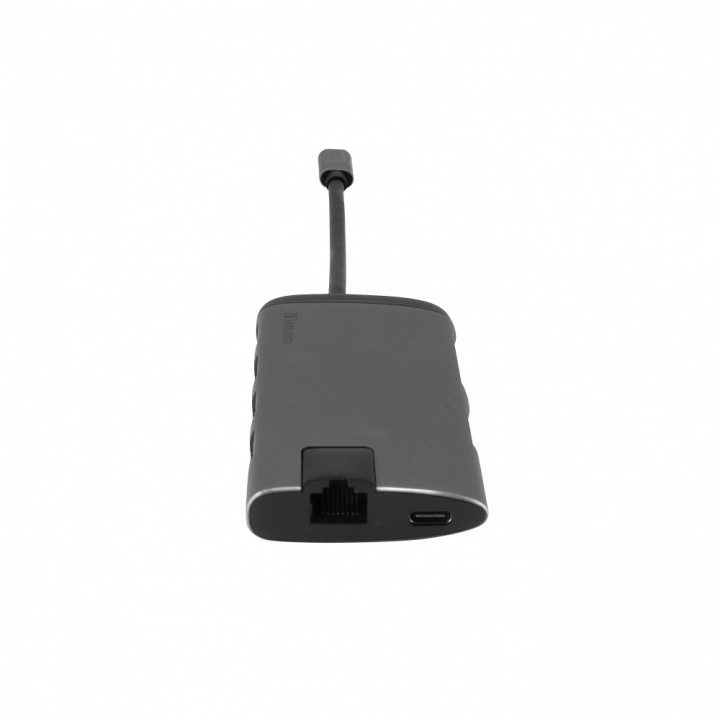 Verbatim 49142 station d'accueil USB 3.2 Gen 1 (3.1 Gen 1) Type-C Noir, Argent