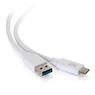 C2G Câble USB-C® vers USB-A SuperSpeed 5 Gbits/s M/M 0,9 m - Blanc