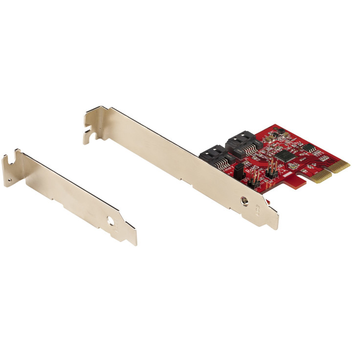 StarTech.com Carte PCI Express SATA 2 ports - Carte Contrôleur PCIe SATA - 6Gbps - ASM1166 SATA-Raid - Convertisseur PCI Expre