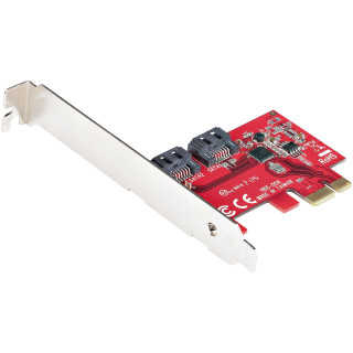 StarTech.com Carte PCI Express SATA 2 ports - Carte Contrôleur PCIe SATA - 6Gbps - ASM1166 Non-RAID - Convertisseur PCI Expres