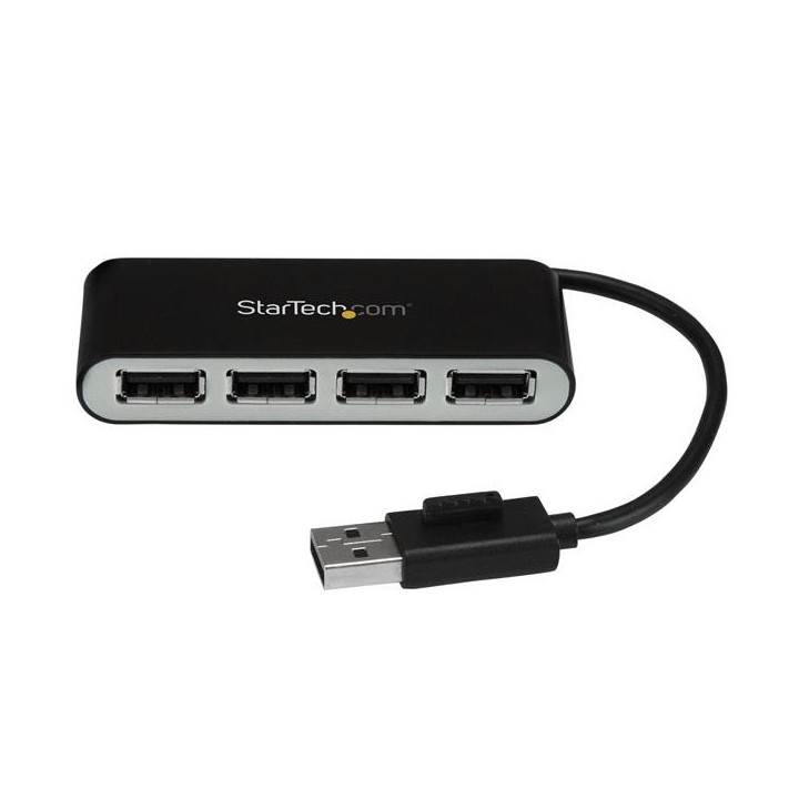 StarTech.com Hub USB 2.0 portable à 4 ports avec câble intégré
