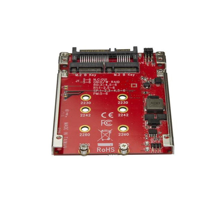 StarTech.com Adaptateur pour deux disques SSD M.2 vers SATA dans baie de 2,5" - RAID
