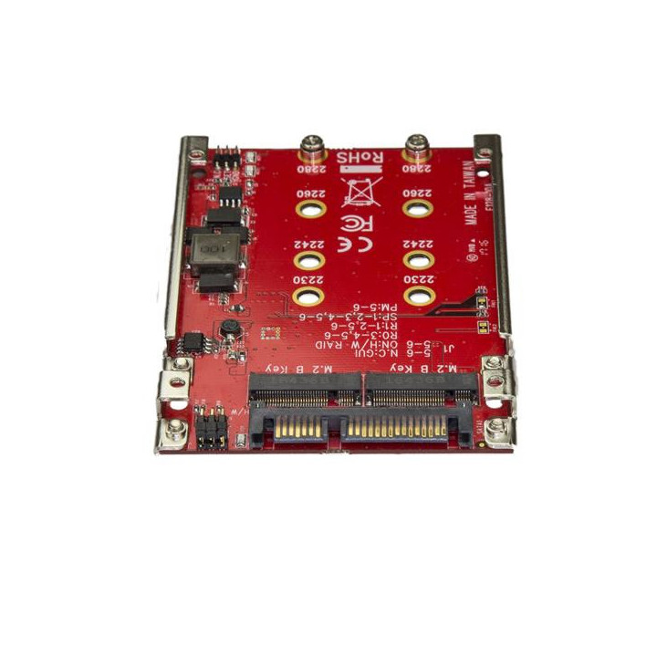 StarTech.com Adaptateur pour deux disques SSD M.2 vers SATA dans baie de 2,5" - RAID