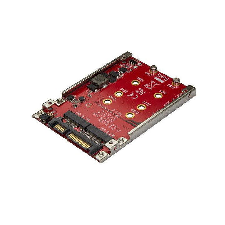 StarTech.com Adaptateur pour deux disques SSD M.2 vers SATA dans baie de 2,5" - RAID