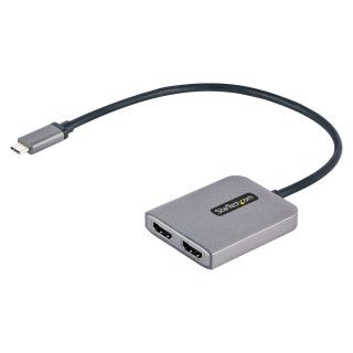 StarTech.com Adaptateur USB-C vers Double HDMI, Hub USB Type-C Multi-Moniteur MST, Double Écran HDMI 4K 60Hz pour Ordinateur P