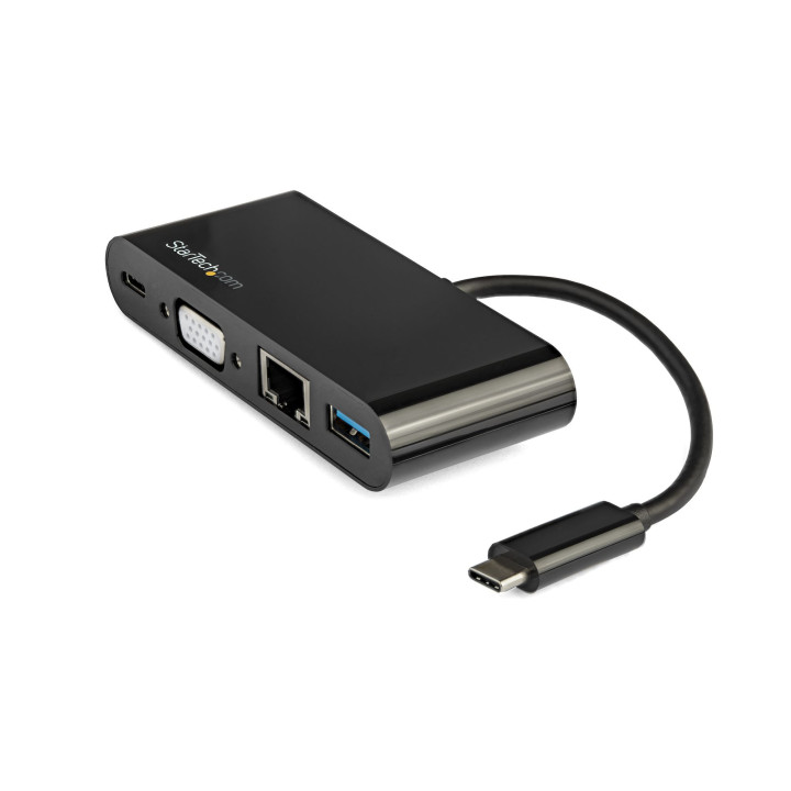 StarTech.com Adaptateur Multiport USB-C - Mini Dock USB-C avec Sortie Vidéo VGA 1080p - Power Delivery Passthrough 60W - USB 3