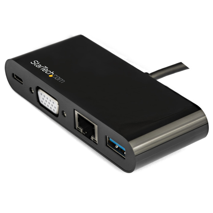 StarTech.com Adaptateur Multiport USB-C - Mini Dock USB-C avec Sortie Vidéo VGA 1080p - Power Delivery Passthrough 60W - USB 3