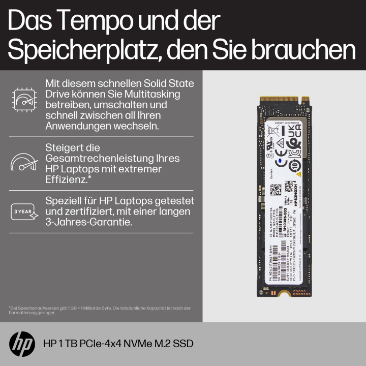 HP SSD PCIe4x4 NVMe M.2 1 To