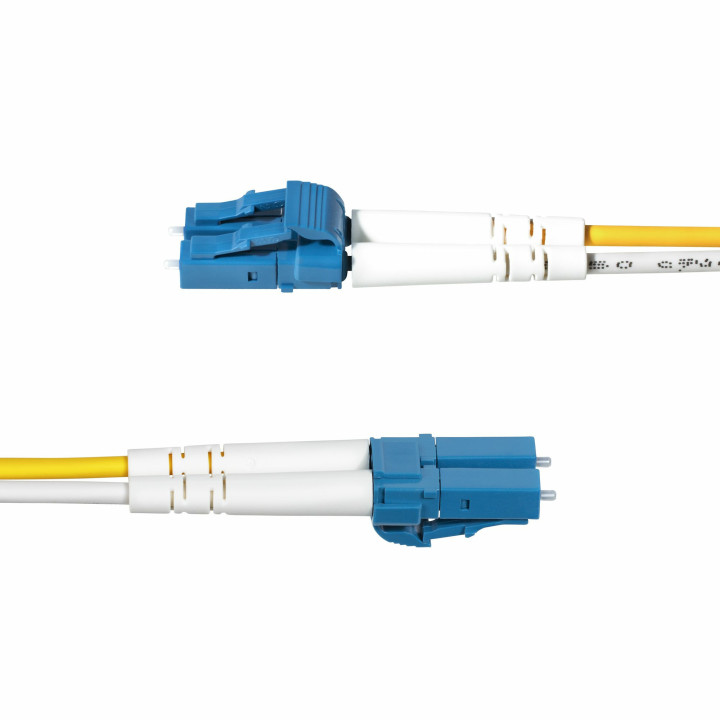 StarTech.com 15m (49.2ft) LC to LC (UPC) OS2 Single Mode Duplex Fiber Optic Cable, 9/125µm, 100G, Bend Insensitive, Low Insert