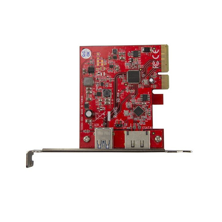 StarTech.com Carte contrôleur PCIe à USB 3.1 (10 Gb/s) et eSATA III (6 Gb/s)