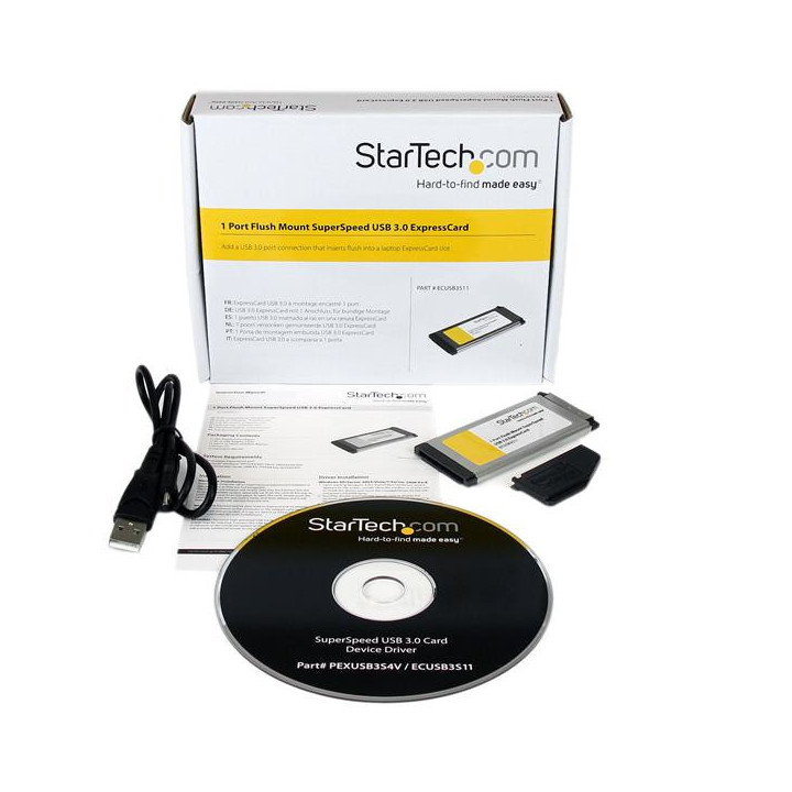 StarTech.com Carte Adaptateur ExpressCard vers 1 Port USB 3.0 avec Support UASP