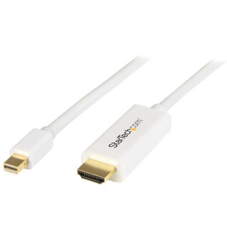 StarTech.com Câble adaptateur Mini DisplayPort vers HDMI de 1 m - M/M - 4K - Blanc
