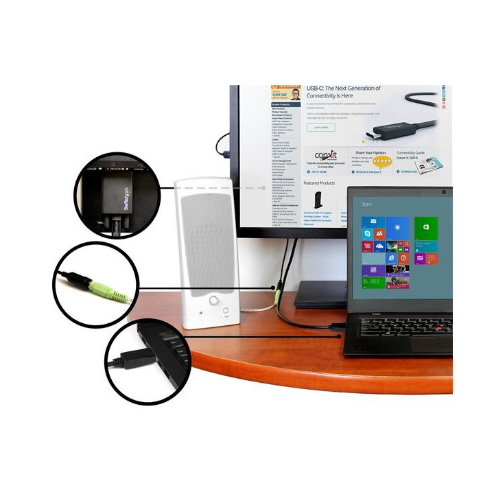 StarTech.com Câble adaptateur DisplayPort vers VGA de 2 m avec audio - M/M - 1920x1200 / 1080p