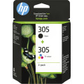 HP Pack de 2 cartouches d'encre authentiques 305 3 couleurs / noir