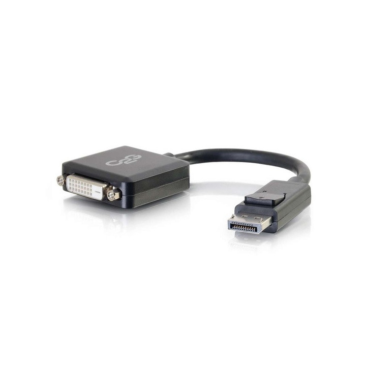 C2G Adaptateur DisplayPort™ 8 pouces mâle vers DVI-D Single Link femelle - Noir
