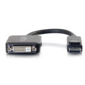 C2G Adaptateur DisplayPort™ 8 pouces mâle vers DVI-D Single Link femelle - Noir