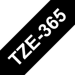 Brother TZe-365 - Cassette à ruban pour étiqueteuse originale – Blanc sur noir, 36 mm de large